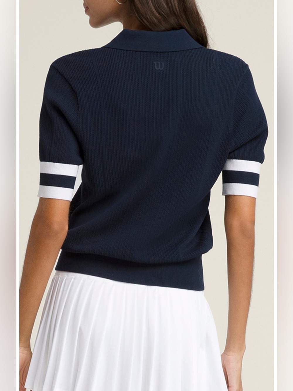 Wilson Essex Mesh Stitch Polo Sweater size S - Picture 2 of 8